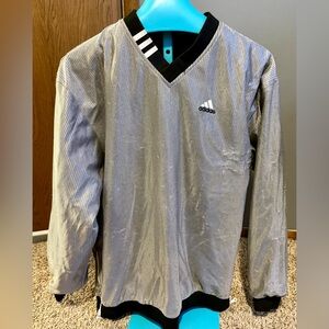 Men’s VTG Adidas Reversible Windbreaker - silver/black (fits like men’S large)